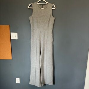 Everlane NWT The Dream Gray Sleeveless Jumpsuit Size Small Pintuck Crewneck